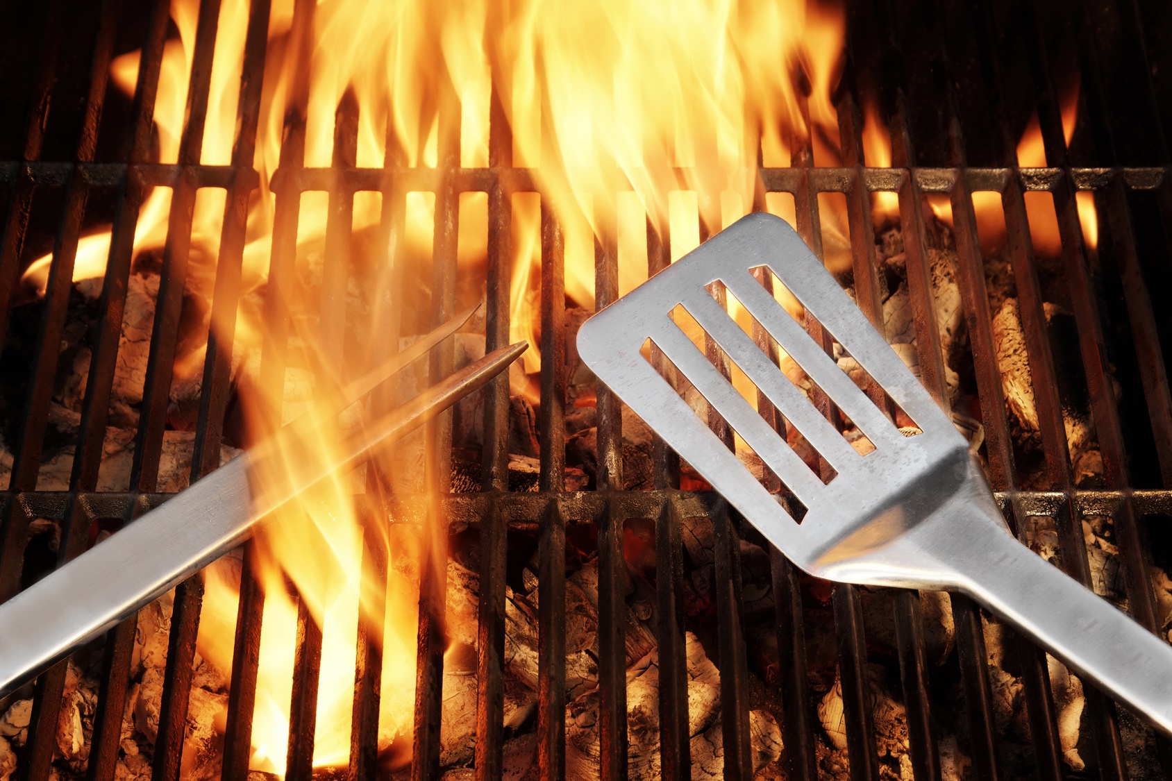 BBQ Tool Fire Flames Grill Spatula Fork, XXXL