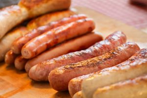 delicious sausage, grilled or bbq