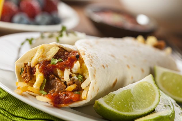 Hearty Chorizo Breakfast Burrito