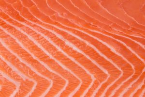Close up of salmon fillet.