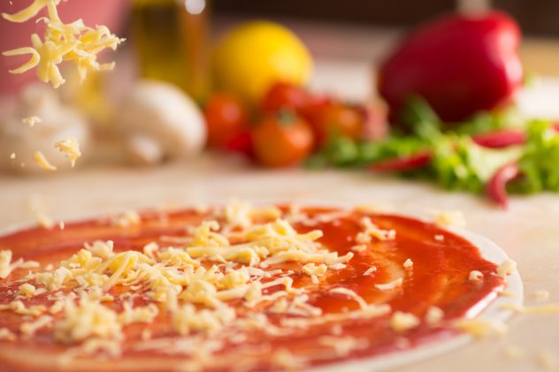 pizza cheese cooking grated