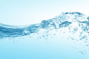 Water,Water splash with bubbles of air, isolated on the white background.