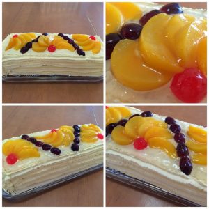 Pieni raparperi-banaani-hedelmätäytekakku (gluteeniton, 2 munan) Thumbnail for 50095