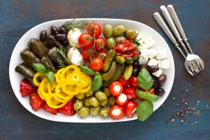 tomato olive cheese pepper vegetables mediterranean