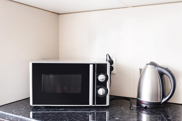 microwave and electric kettle water boil boiler