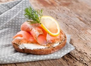 salmon smoked bread