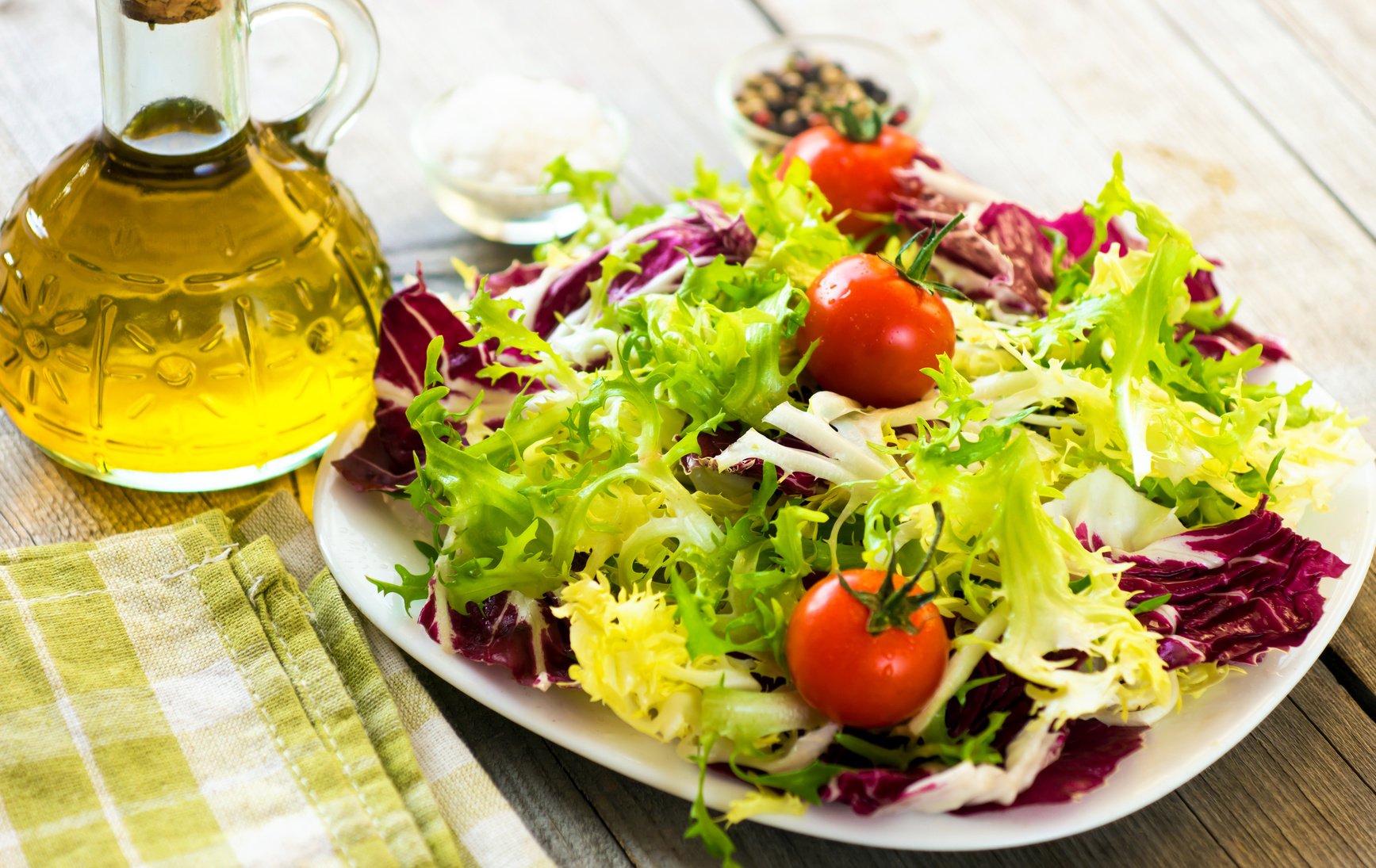 Салат с оливковым маслом калорийность