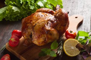 Whole roasted chicken