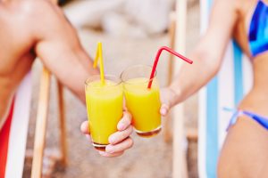 orange straw drink juice