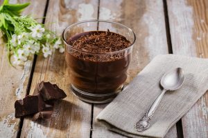 chocolate mousse in a glass dessert sweet