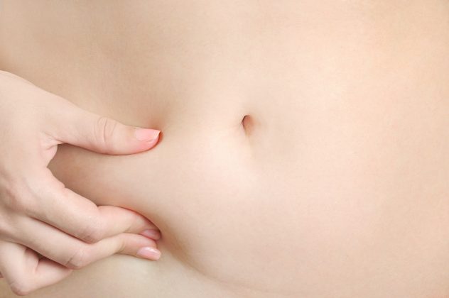 Woman stomach diet
