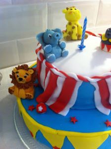 Sokerimassakoristeet sirkuskakkuun Thumbnail for 84466