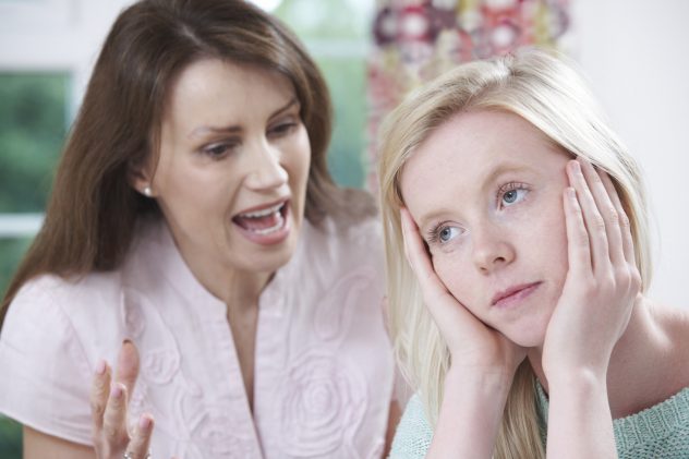 mother daughter teenager tell explain say