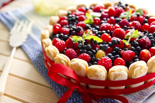 Cheesecake with berries cake