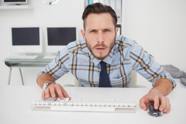 computer work man