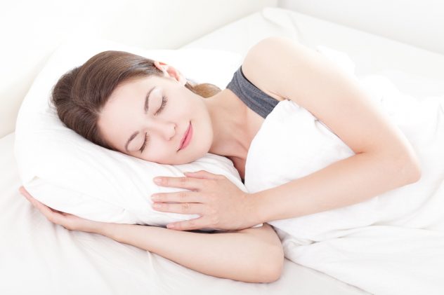 Sleeping beauty woman sleep bed