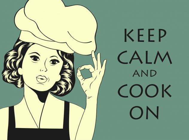 pop art woman cook