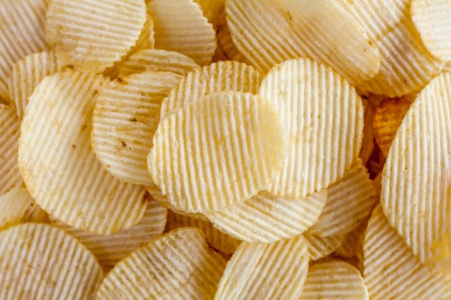 Potato chips background