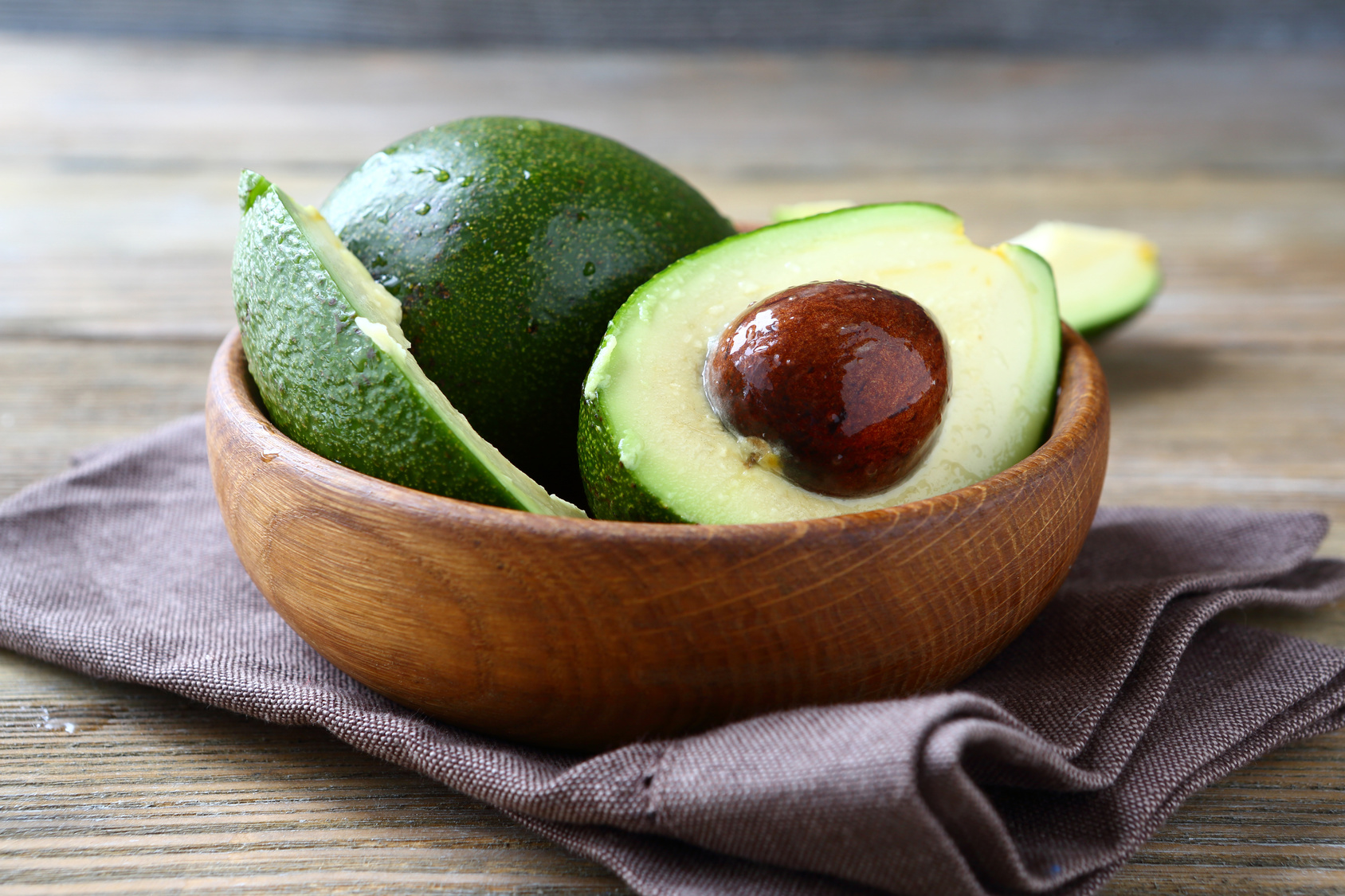 Fresh avocado in a bowl, fruit