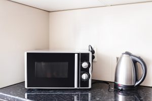 microwave and electric kettle