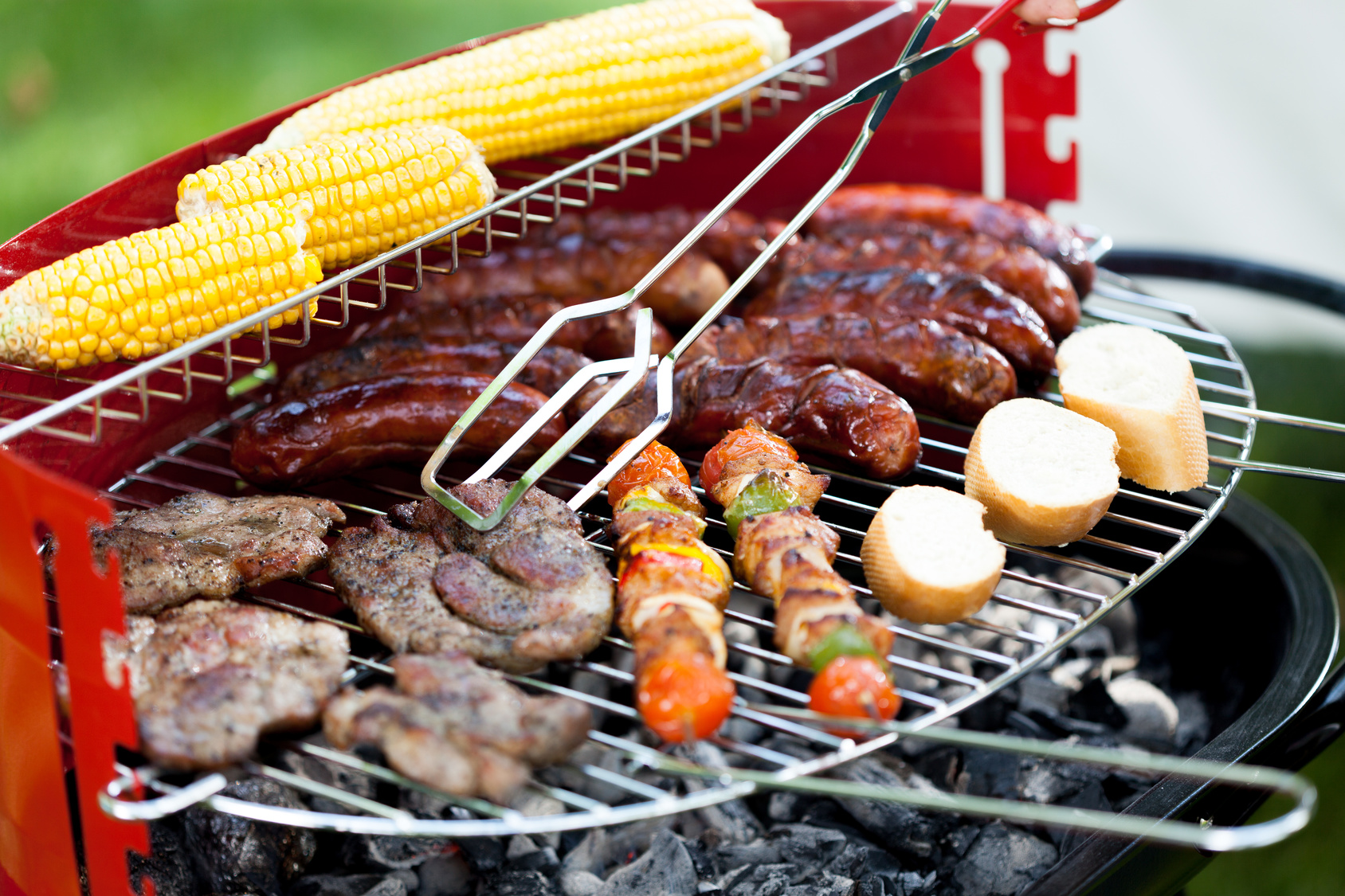 Grill full of delicious food