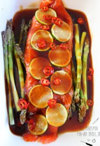 Aasialaisvivahteinen uunilohi parsalla Thumbnail for 150887