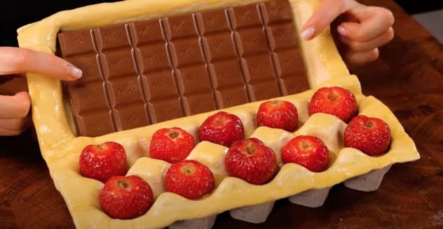 mansikka-suklaaleivos