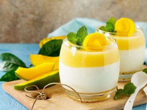mango panna cotta