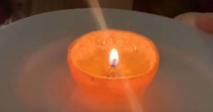 kynttila-appelsiinista