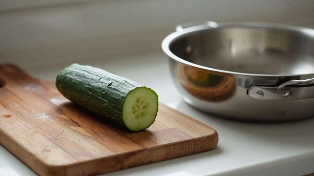 kurkku ja paistinpannu